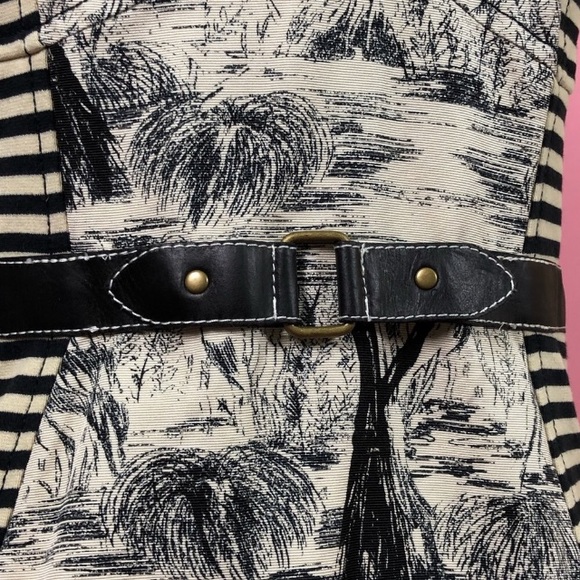 Tracy Reese French toile stripe floral white cream belted sheath-dress 1… - Picture 6 of 9